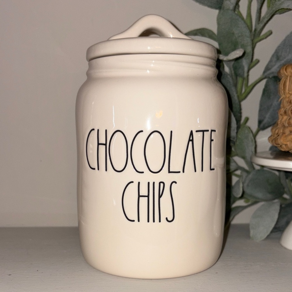 Rae Dunn White Chocolate Chip Canister